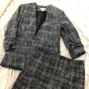 H&M Tweed Skirt Blazer Set Size 4